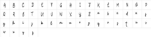 Lostera Demo Regular  glyph index
