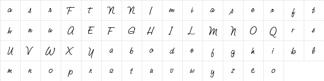 StudioScriptEF Regular  glyph index