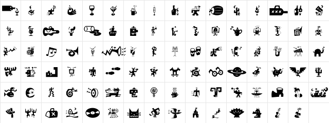 Bartalk Regular  glyph index