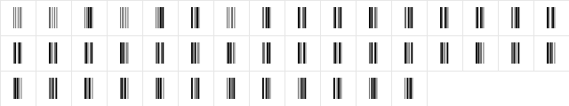 Code-39-30 Normal  glyph index