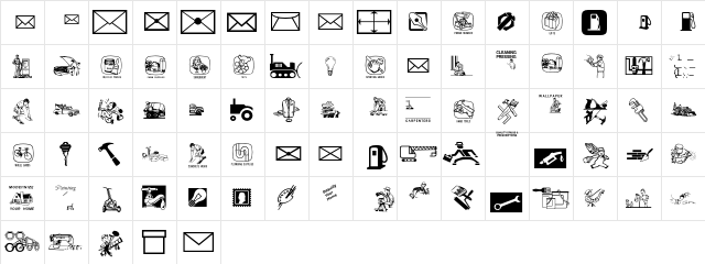 BusinessServices P01  glyph index