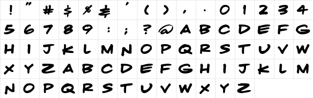 LHF Fast Caps Regular Regular  glyph index