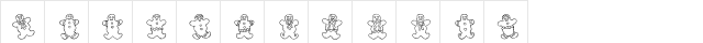 Destiny's Gingerbread Dings Regular  glyph index