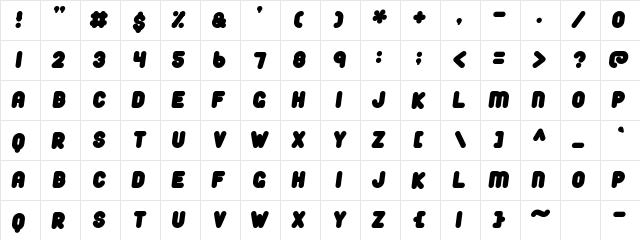 Time For Salad Regular  glyph index