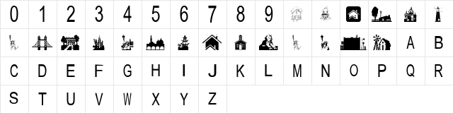 tungfont building 2 Regular  glyph index