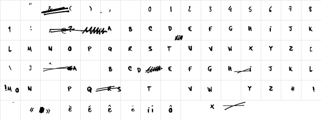 hardcore_pen_alternate hardcore_pen_alternate  glyph index