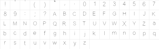 BROKEN MINDS Regular  glyph index