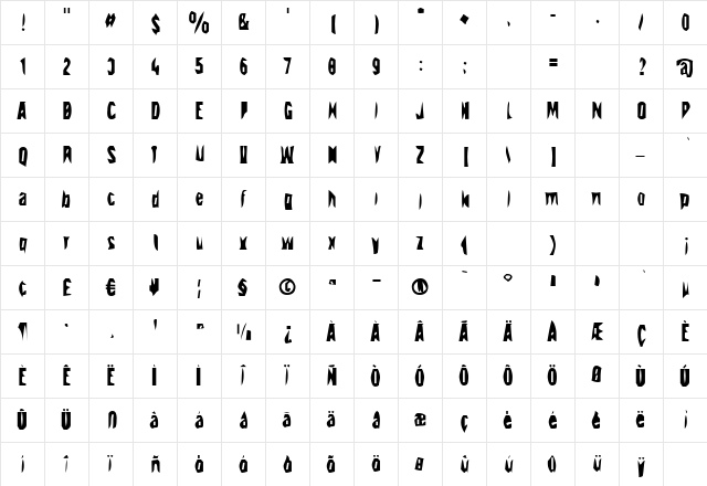Hector Composite  glyph index