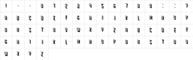 Underman Regular  glyph index
