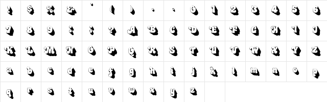 FlowerChildSSK Regular  glyph index