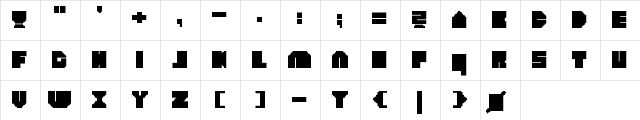 heavyLOUDedge_raw Regular  glyph index