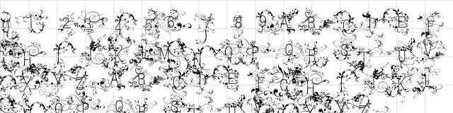 HelenaDEMOVERSION Regular  glyph index