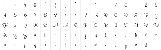 Luddite Normal  glyph index