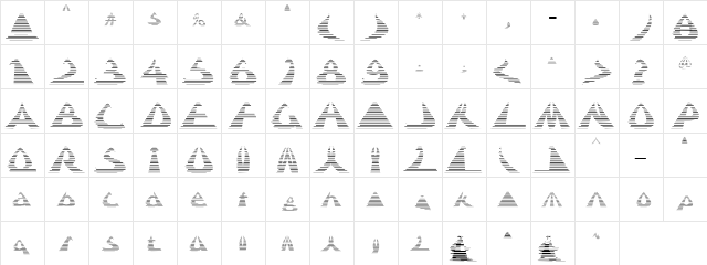 EmphaticallyNotUechi Regular  glyph index