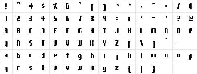 Farreaching Regular  glyph index