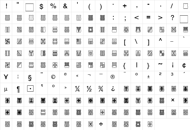 SR Wappen Normal  glyph index