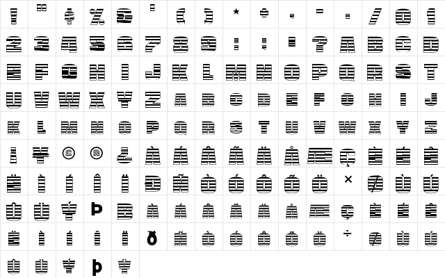 FZ UNIQUE 45 Normal  glyph index