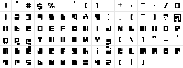 Italios Regular  glyph index