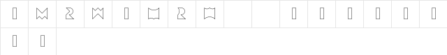 Amneziak Lined  glyph index