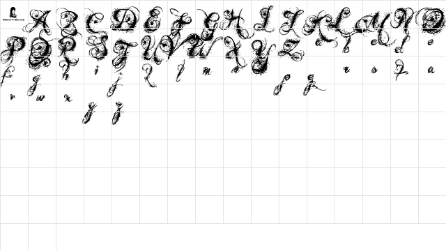 Angels Message Regular  glyph index