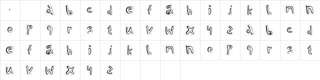 jaggernaut Regular  glyph index