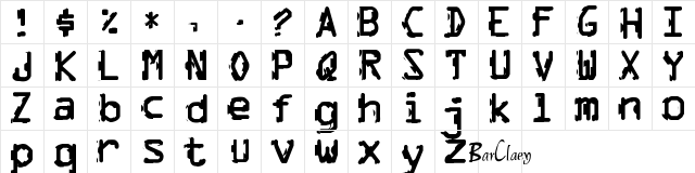 New Regular  glyph index