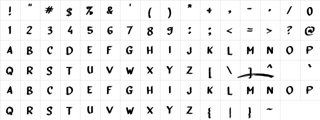 a Agustus Merdeka Regular  glyph index