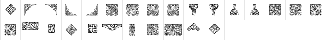Orna 4 Regular  glyph index