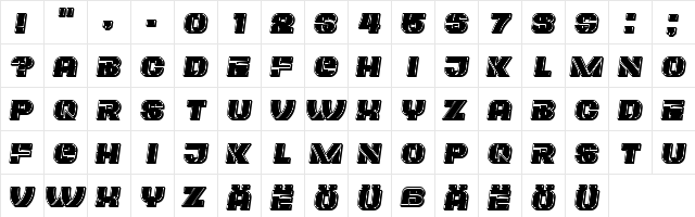 Plagiat Italic  glyph index