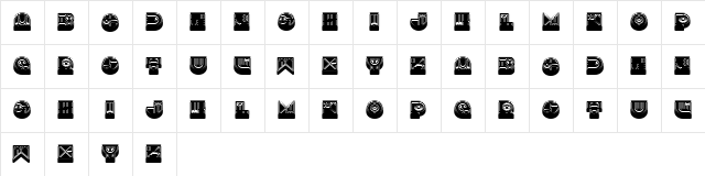 Mucho Regular  glyph index