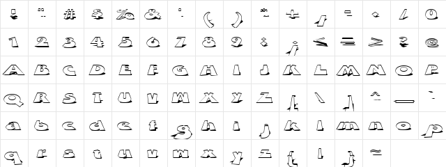 Well maintained Regular  glyph index