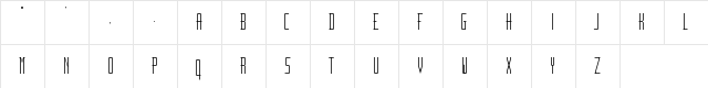 Jeffness Regular  glyph index