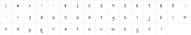 queue. Regular  glyph index