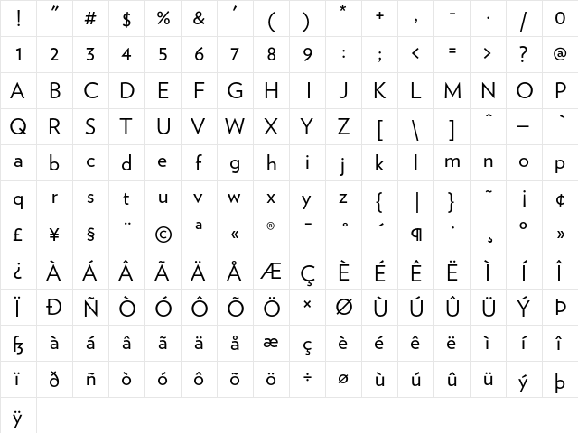 Verlag Book  glyph index