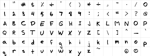 Lucas Normal  glyph index