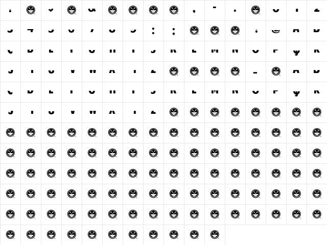 American Purpose STRIPE 1 Bold Italic  glyph index