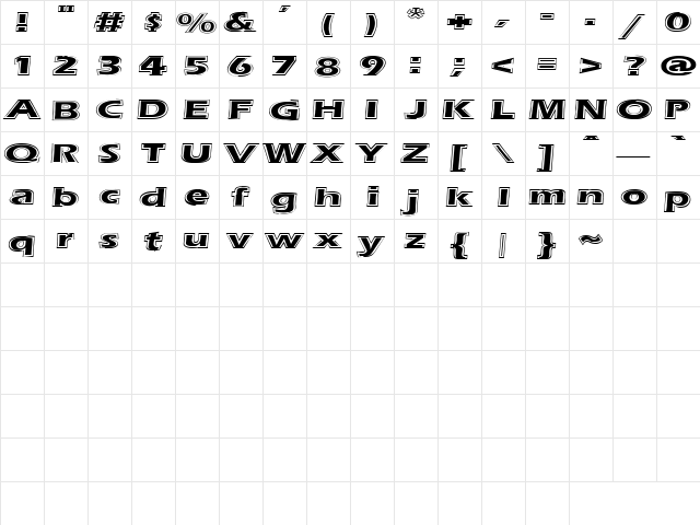 Speak 3 Regular  glyph index
