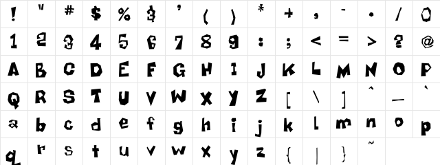 AdLib Regular  glyph index