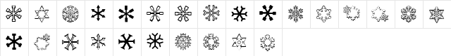 ryp_sflake8 Regular  glyph index