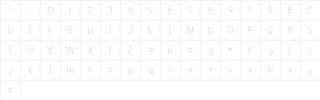 Print Clearly Dashed Regular  glyph index