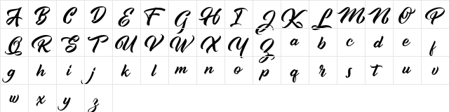 Sunniland FREE Regular  glyph index