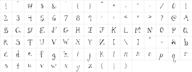 Fh_Letter Regular  glyph index