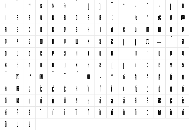Janus PositiveRound  glyph index
