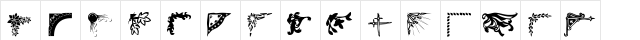 JW Corners 1 Regular  glyph index