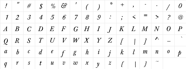 NewBaskervill 3 Regular  glyph index