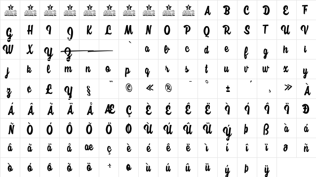 The Light Personal Use Regular  glyph index