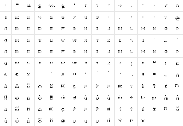 GenetrixCrossed Medium  glyph index