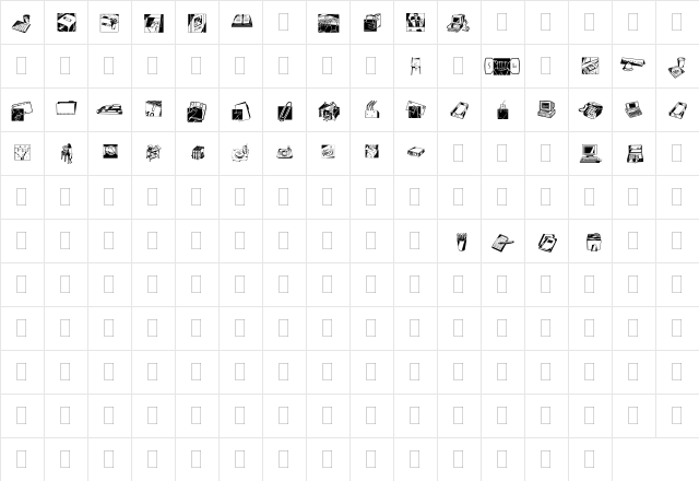 DF Industrials Two Plain  glyph index