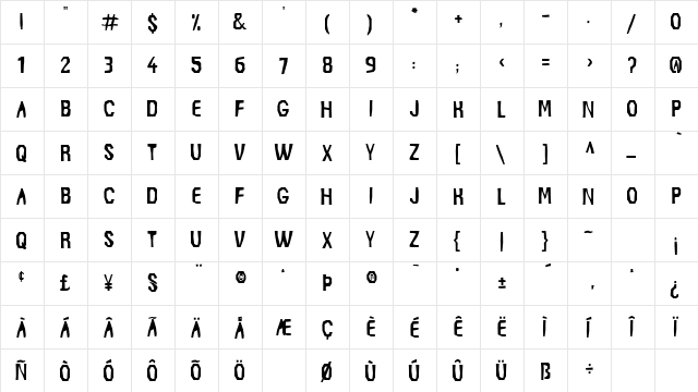 Safari Regular  glyph index