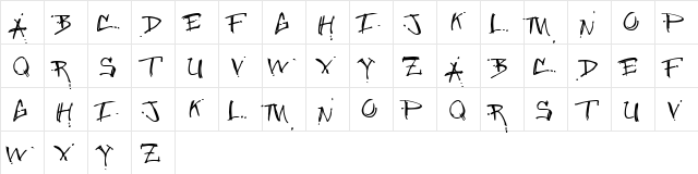 Jungle Bold  glyph index